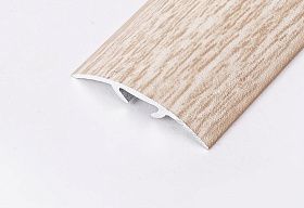 Порог (стык) Русский профиль  разноуровневый декорированный с дюб, 30*2700 мм, Дуб беленый